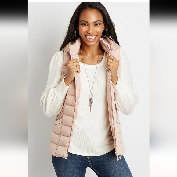 Maurice's Pink Quilted Vest - Picture 2 of 8